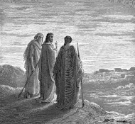 Gesù e i discepoli vanno ad Emmaus - Dore